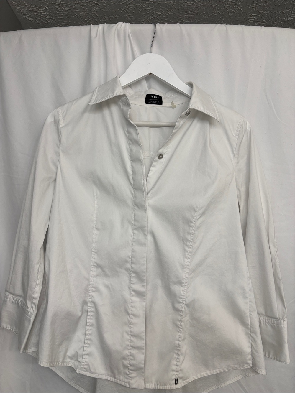 Saks Fifth Avenue White Shirt with Black Label